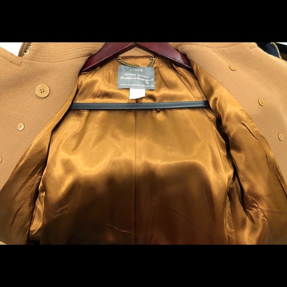 Jcrew doublecloth wool camel townhouse coat 00 - Picture 6 of 8